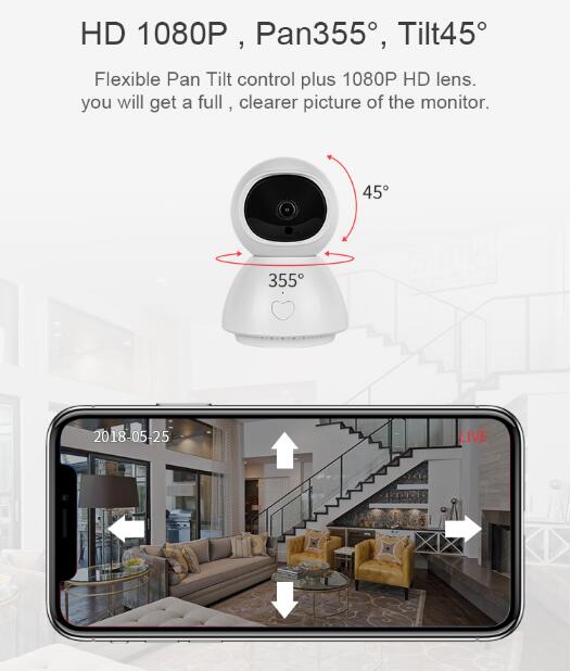 1080P home push-to-talk automatic tracking intelligent webcam